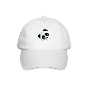 Panda head - Baseball Cap - white/white - Front
