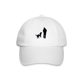 Hund wartet auf Bestätigung - Baseballkappe - Weiß/Weiß - Vorne
