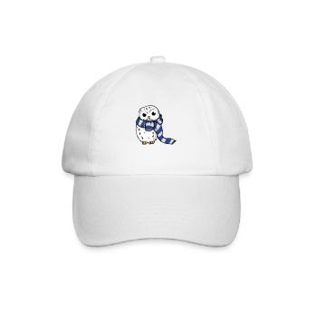 Schneeeule Blau-Weiß - Baseballkappe - Weiß/Weiß - Vorne