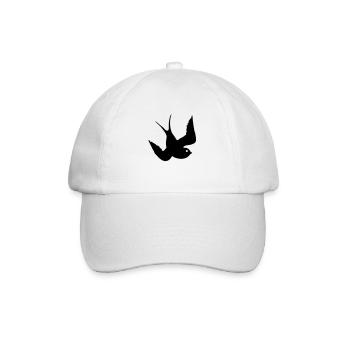 Tattoo Swallows Design Oldschool Birds Freedom - Baseballkappe - Weiß/Weiß - Vorne