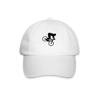 downhill mtb mountain biker - Baseballkappe - Weiß/Weiß - Vorne