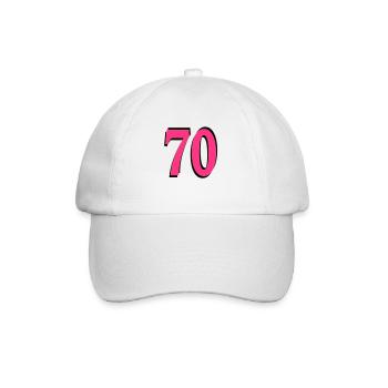 70th Birthday - Baseball Cap - white/white - Front