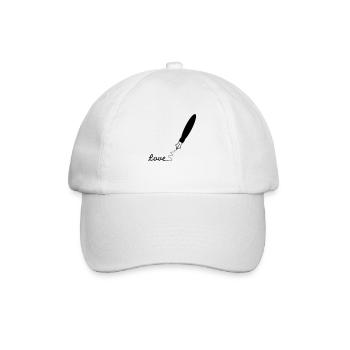 fontaine de l'amour stylo plume stylo écrit 1c - Casquette classique - blanc/blanc - Devant