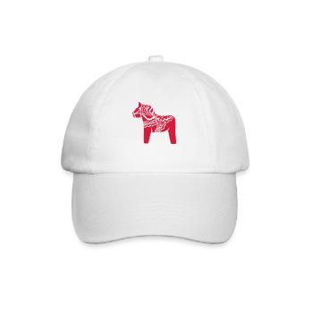 Cheval de Dalécarlie suédois Dalahast Suède - Casquette classique - blanc/blanc - Devant