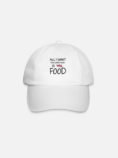 Food - Baseball Cap - white/white