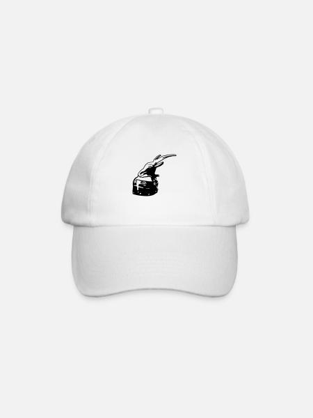 drawing helmet of Skanderbeg Tirana Albania - Baseball Cap - white/white
