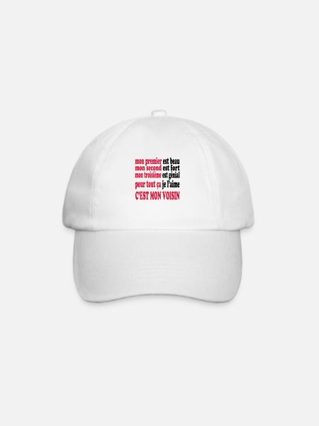 Mon voisin est beau - Casquette classique - blanc/blanc