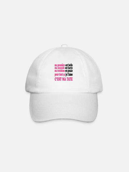 Ma tatie est belle - Casquette classique - blanc/blanc