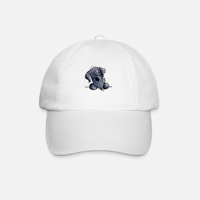 Knuffiger Schnauzer - Baseballkappe - Weiß/Weiß