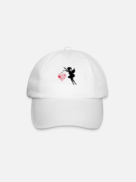 fee_love_001 - Baseballkappe - Weiß/Weiß