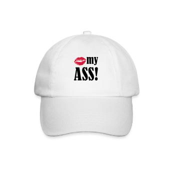 kiss_my_ass_01 - Baseballkappe - Weiß/Weiß - Vorne