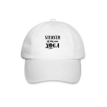 Stricken ist das neue Yoga Geschenk - Baseballkappe - Weiß/Weiß - Vorne