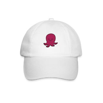 oktopus_002 - Baseballkappe - Weiß/Weiß - Vorne