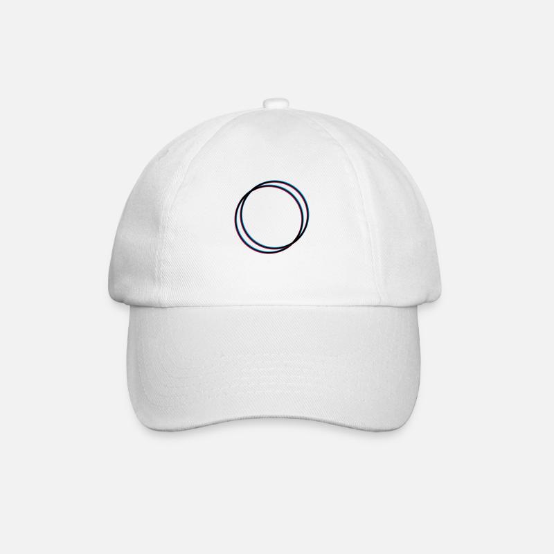 2 Kreise 3D - Baseballkappe - Weiß/Weiß