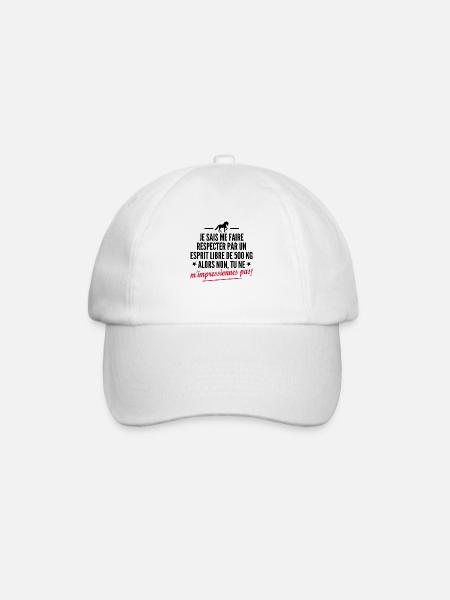tu ne m'impressionnes pas - cadeau humour cheval - Casquette classique - blanc/blanc