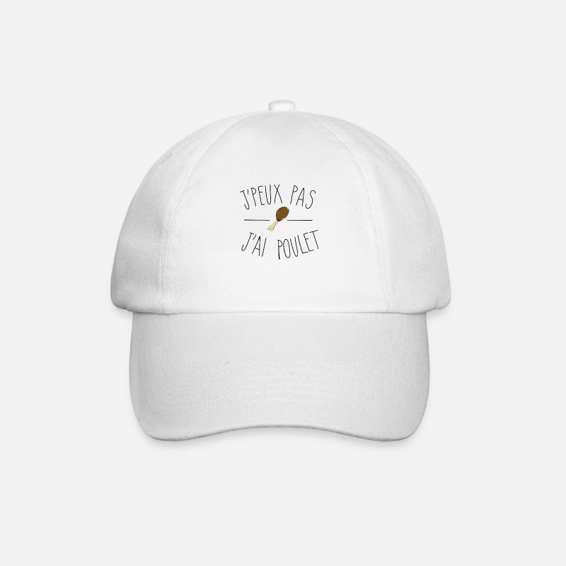 J’peux pas j’ai poulet - Casquette classique - blanc/blanc