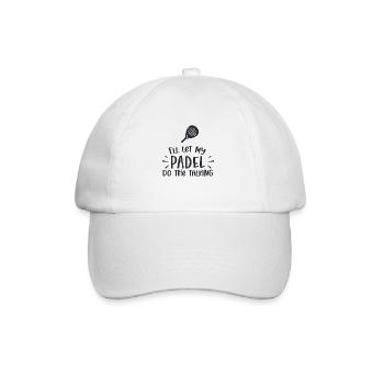 ill let my padel do the talking - Padel tennis - Baseballkappe - Weiß/Weiß - Vorne