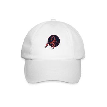 Skorpion, Scorpio, Geburtstag, Geschenk, - Baseballkappe - Weiß/Weiß - Vorne