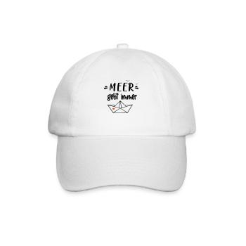Meer geht immer - Baseballkappe - Weiß/Weiß - Vorne