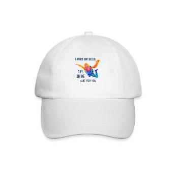 Skydive Skydiver Skydiver Freefall - Baseball Cap - white/white - Front
