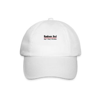 Harter Ossi - Ostdeutscher Ostdeutschland DDR BRD - Baseballkappe - Weiß/Weiß - Vorne
