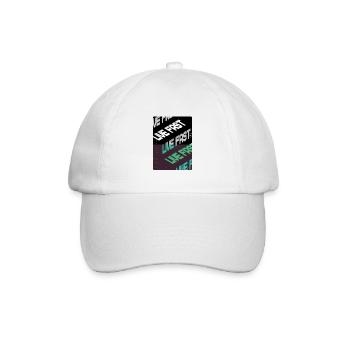 Live Fast Green Black Stairs - Baseball Cap - white/white - Front