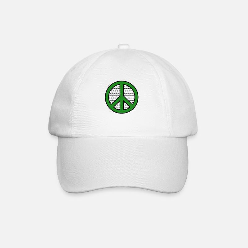 Peace - Baseballkappe - Weiß/Weiß
