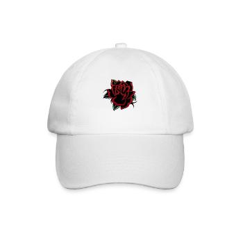 flower pink tattoo - Baseball Cap - white/white - Front