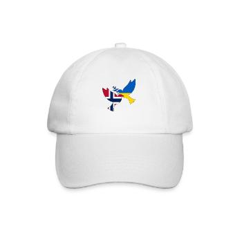 ukraine norway dove of peace - support - Baseball Cap - white/white - Front
