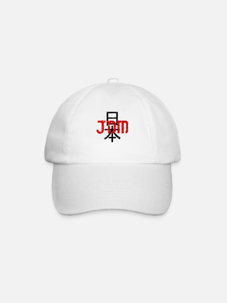 JDM Tuning Japan Nihon - Baseballkappe - Weiß/Weiß