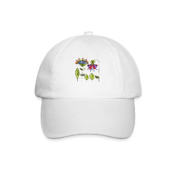 Fleur - Casquette classique - blanc/blanc - Devant