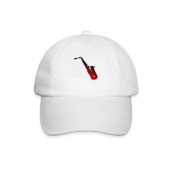 Saxophone - Baseball Cap - white/white - Front