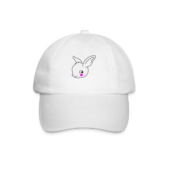 Oreilles de visage de lapin de deux couleurs - Casquette classique - blanc/blanc - Devant