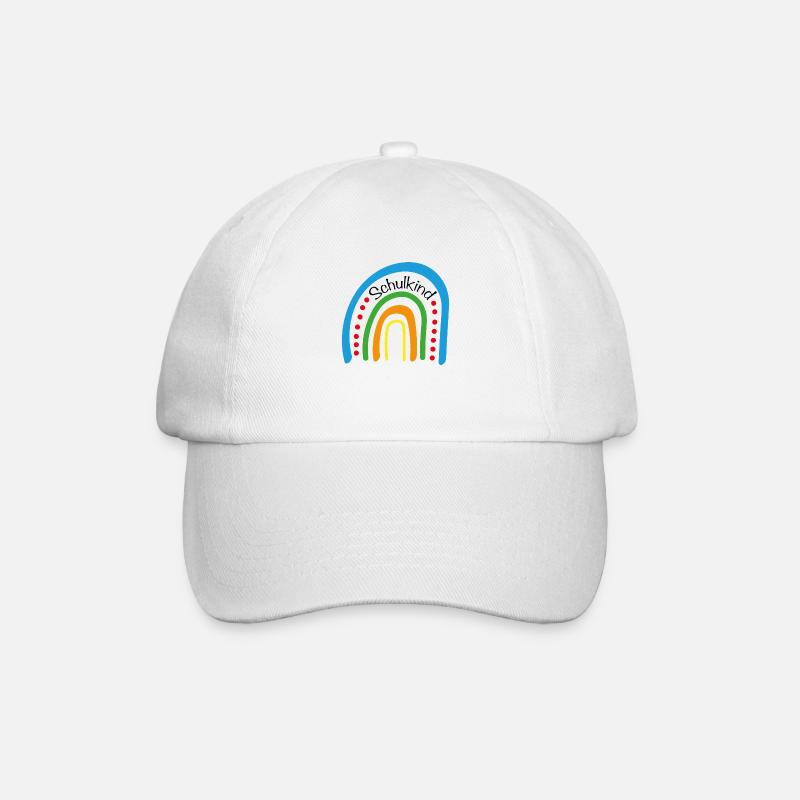Schulkind Regenbogen blau - Baseballkappe - Weiß/Weiß