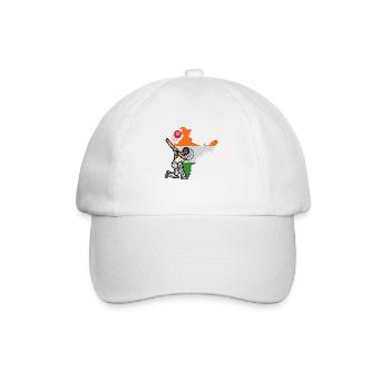 Cricket Match - India cricket -India flag with cr - Baseball Cap - white/white - Front