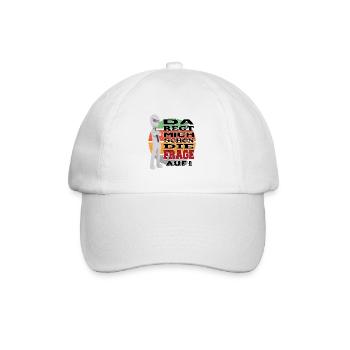 Sprüche Arbeit Beruf Blöde Frage Aufregen Retro - Baseballkappe - Weiß/Weiß - Vorne