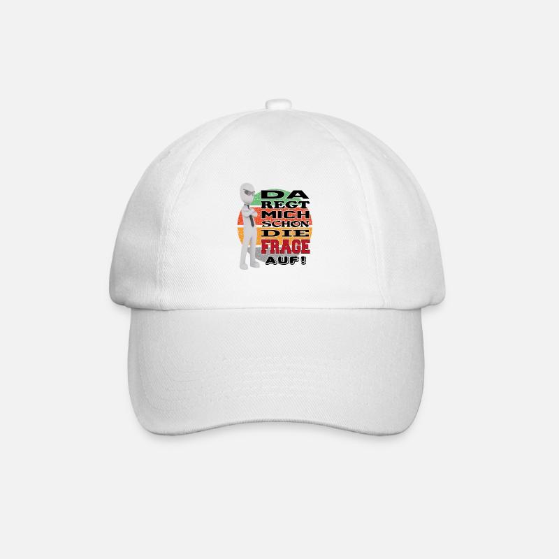 Sprüche Arbeit Beruf Blöde Frage Aufregen Retro - Baseballkappe - Weiß/Weiß