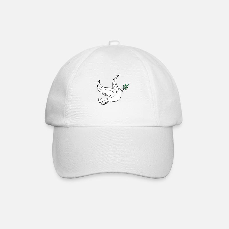 Colombe blanche, colombe de la paix, de la paix, de l’amour - Casquette classique - blanc/blanc