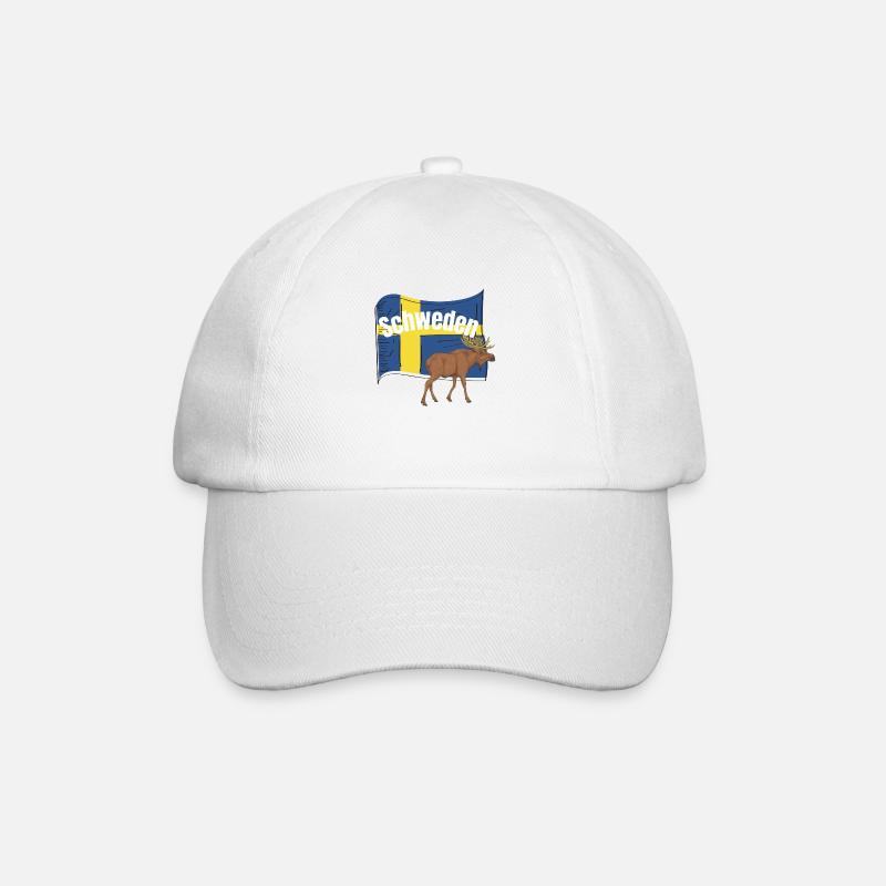 Schweden - Baseballkappe - Weiß/Weiß