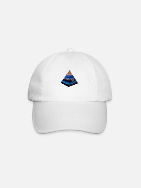 Runen Pyramide - Baseballkappe - Weiß/Weiß