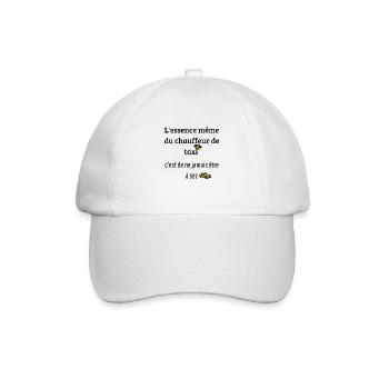 L'essence même du chauffeur de taxi - Casquette classique - blanc/blanc - Devant