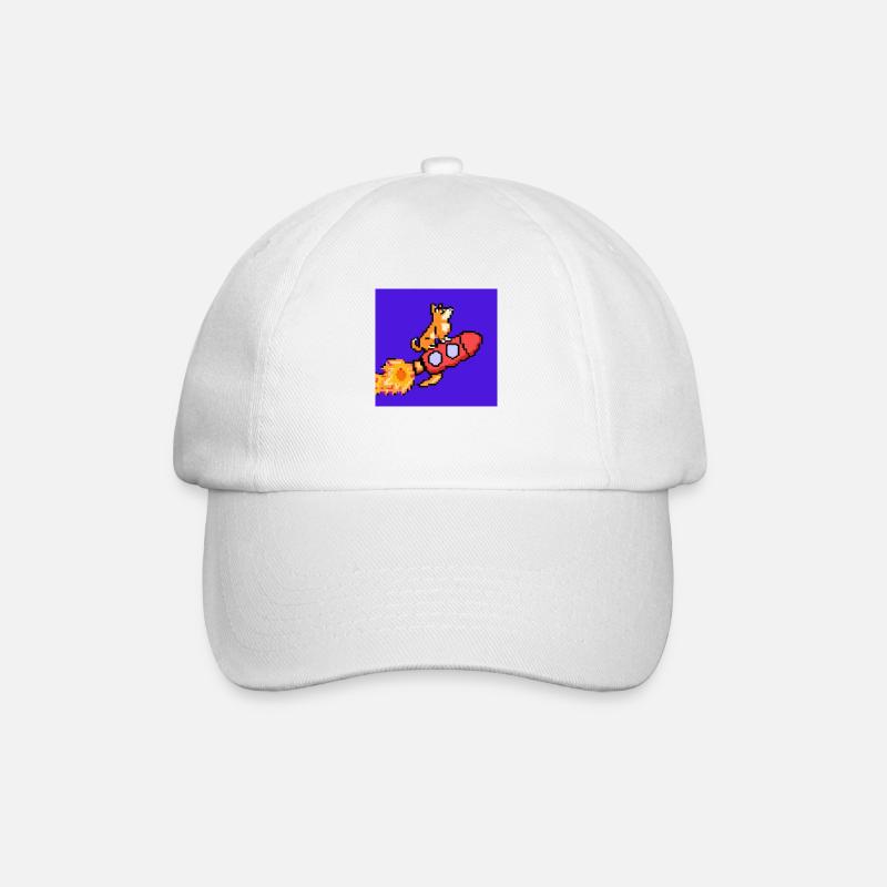 Pixel Dog sur Rocket Pixel Art - Casquette classique - blanc/blanc