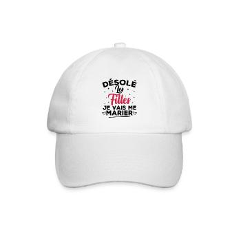 Désolé les filles je vais me marier - Casquette classique - blanc/blanc - Devant