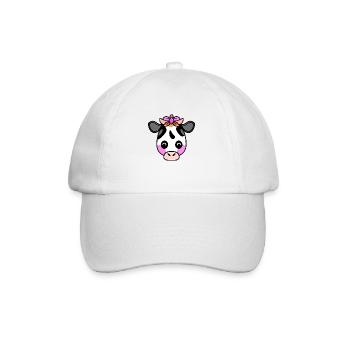 Kuh süß Tier Bauernhof Tiere lustig Kühe neu 20 - Baseballkappe - Weiß/Weiß - Vorne