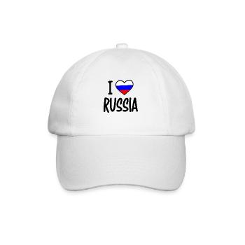 i love russia - Baseballkappe - Weiß/Weiß - Vorne