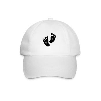 Pieds de bébé avec design tétine - idée cadeau sucrée - Casquette classique - blanc/blanc - Devant