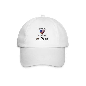 USA lustig Therapie Geschenkidee Amerika - Baseballkappe - Weiß/Weiß - Vorne