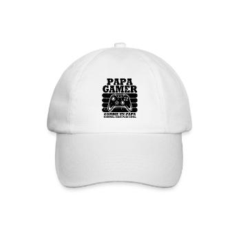 Papa gamer comme un papa normal - Casquette classique - blanc/blanc - Devant