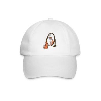 Miroir Tigre Chat - Casquette classique - blanc/blanc - Devant