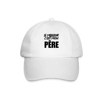 le meilleur c'est mon père cadeau - Casquette classique - blanc/blanc - Devant